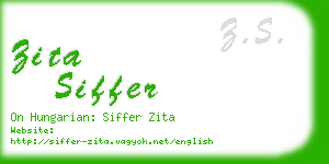 zita siffer business card